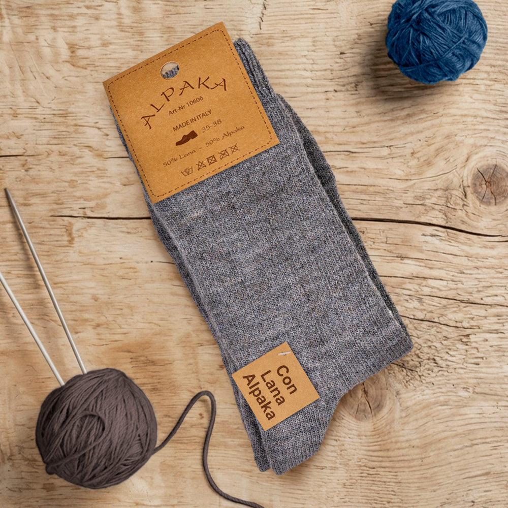 Calze Alpaca leggere - Grigio chiaro