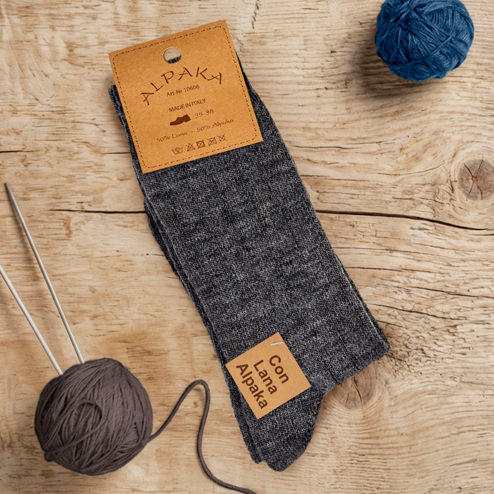 Calze Alpaca leggere - Grigio scuro