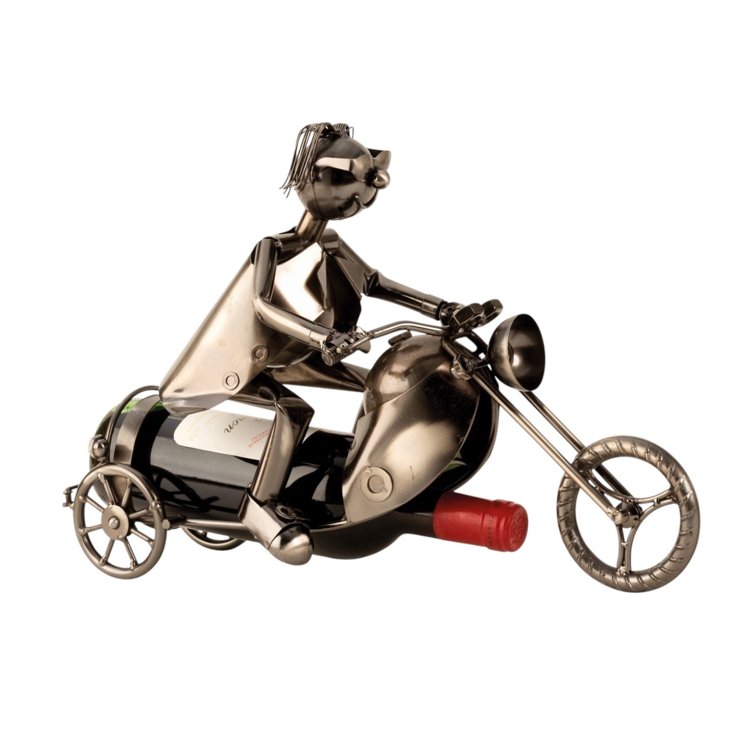 Portabottiglie da vino 'Motociclista'