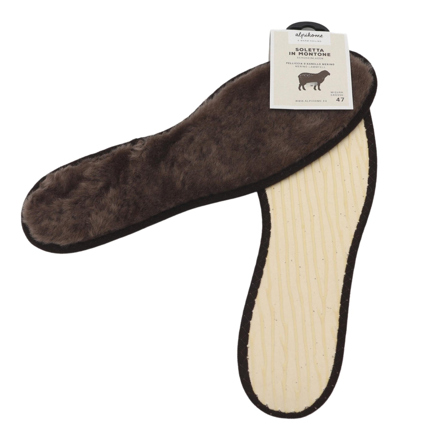 Soletta in Montone - 100% pelliccia d'agnello merino per piedi caldi e confortevoli