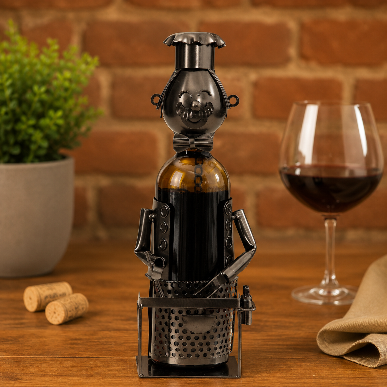 Portabottiglie da vino 'Barbecue'