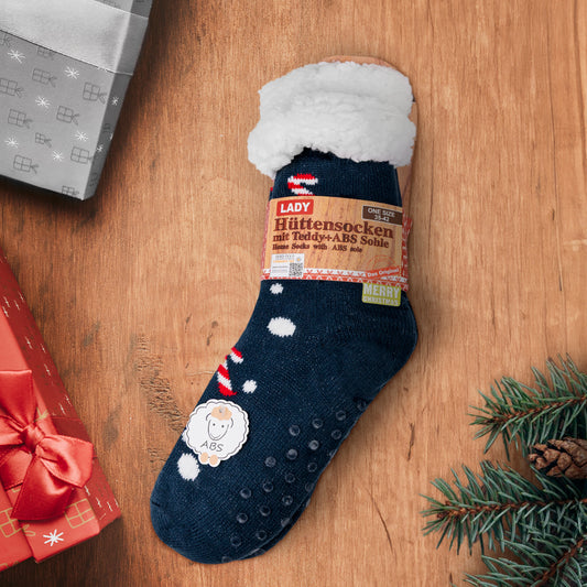 Calze invernali ABS, edizione Natalizia – Fantasia, blu