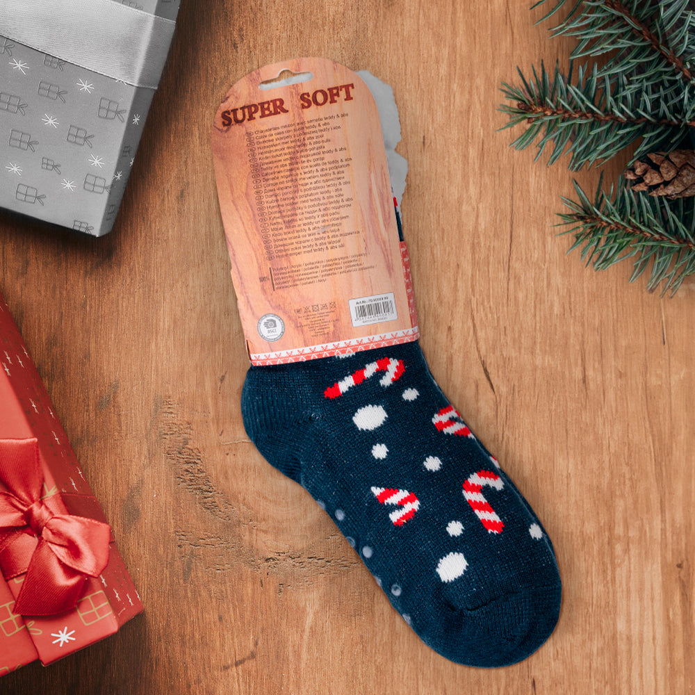 Calze invernali ABS, edizione Natalizia – Fantasia, blu