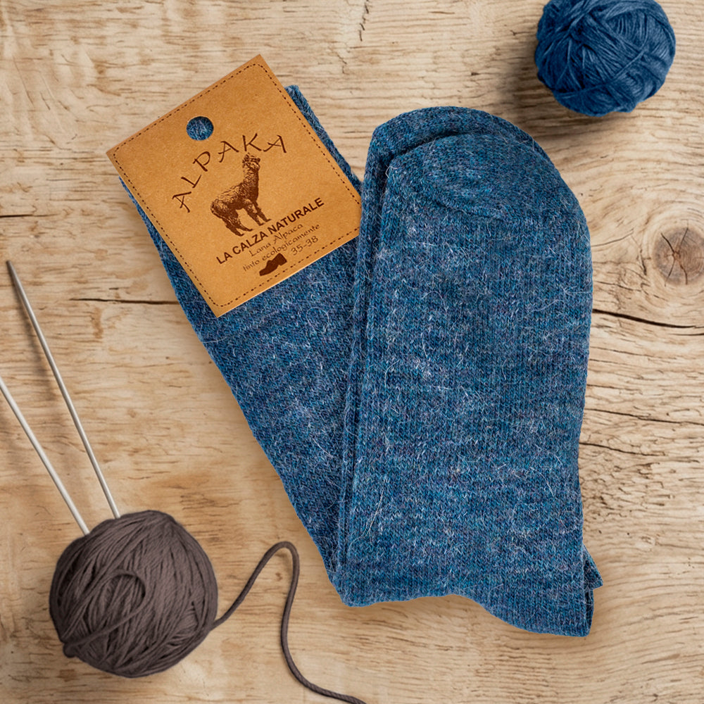Calze Alpaca leggere - Blu