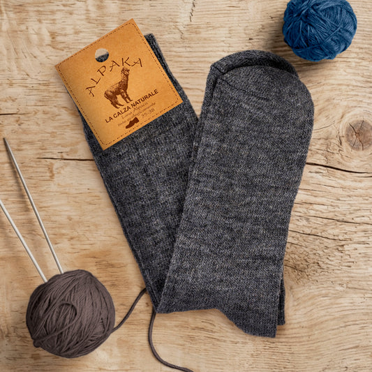 Calze Alpaca leggere - Grigio scuro