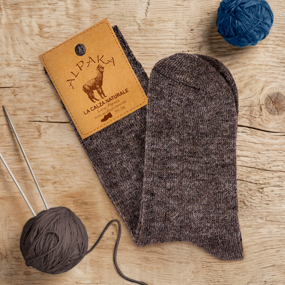 Calze Alpaca leggere - Marroni
