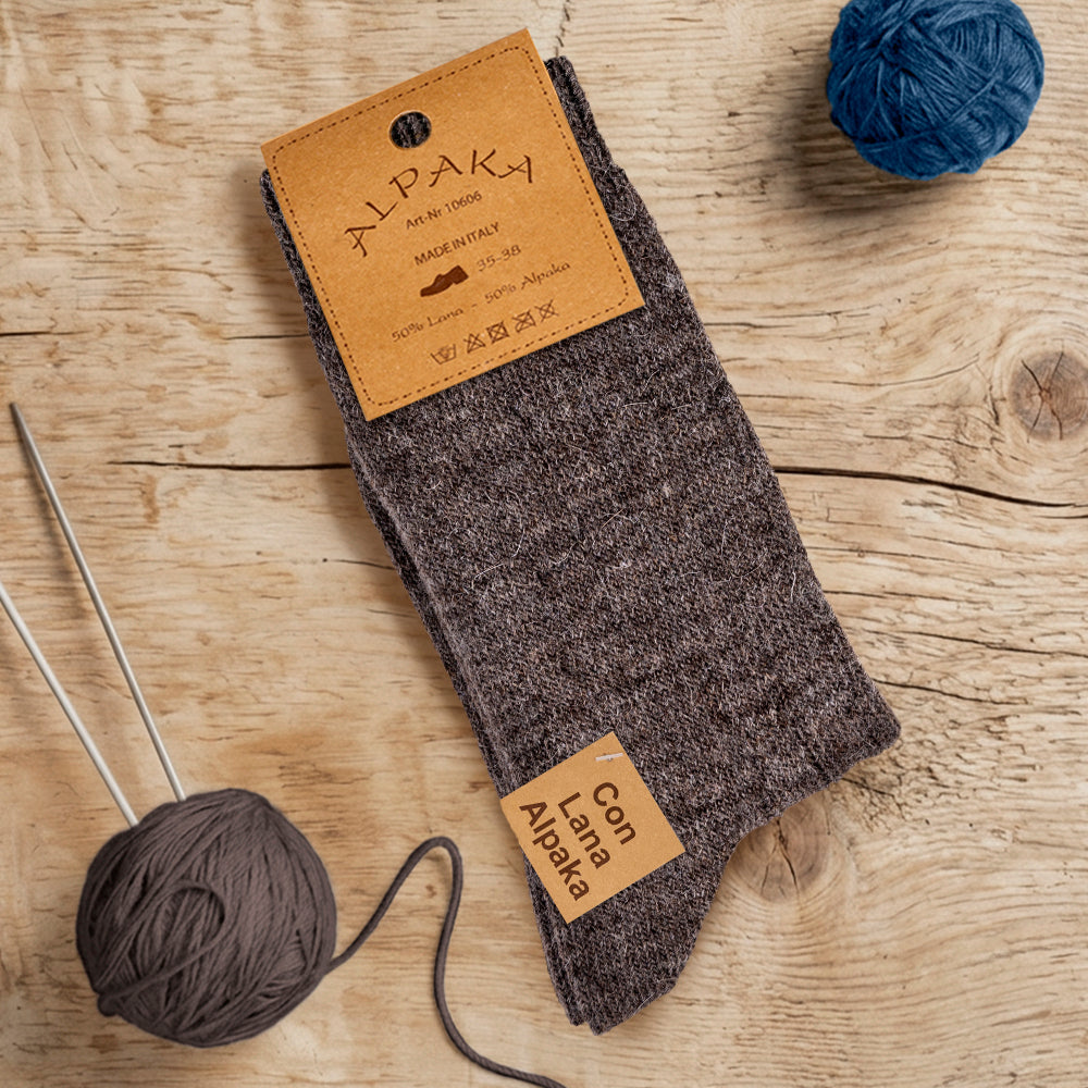 Calze Alpaca leggere - Marroni