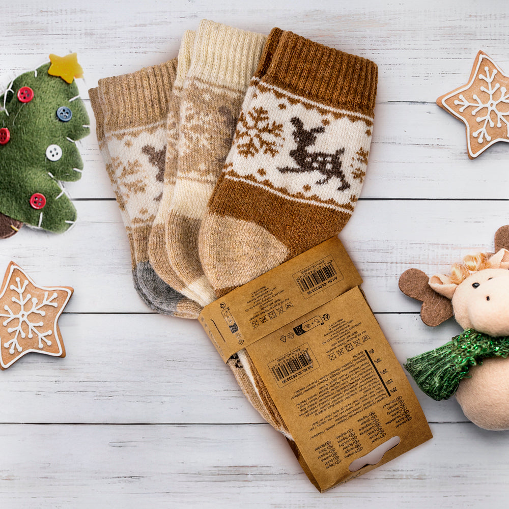 Calzini Renna Bambino - Confezione da 3, assortiti